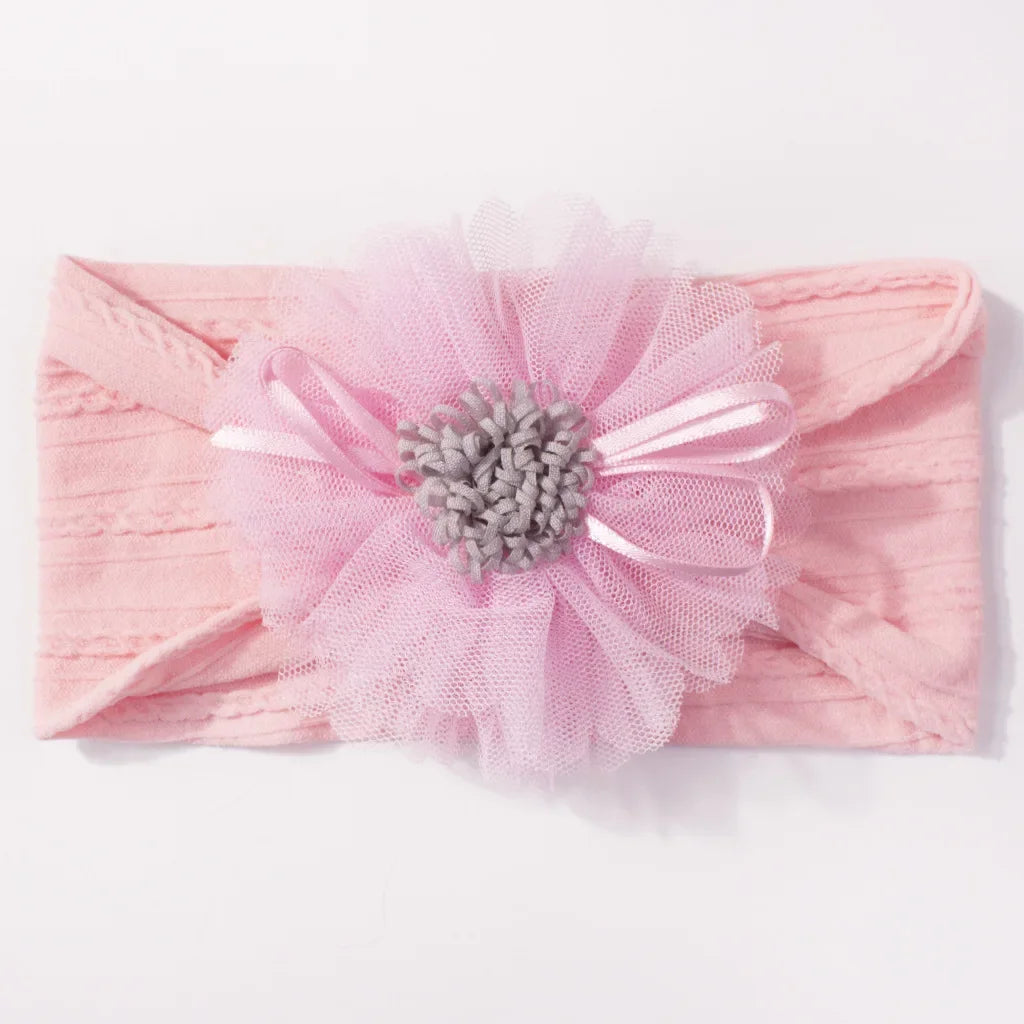 Baby Headband with Mesh Flowers Hair Accessory
