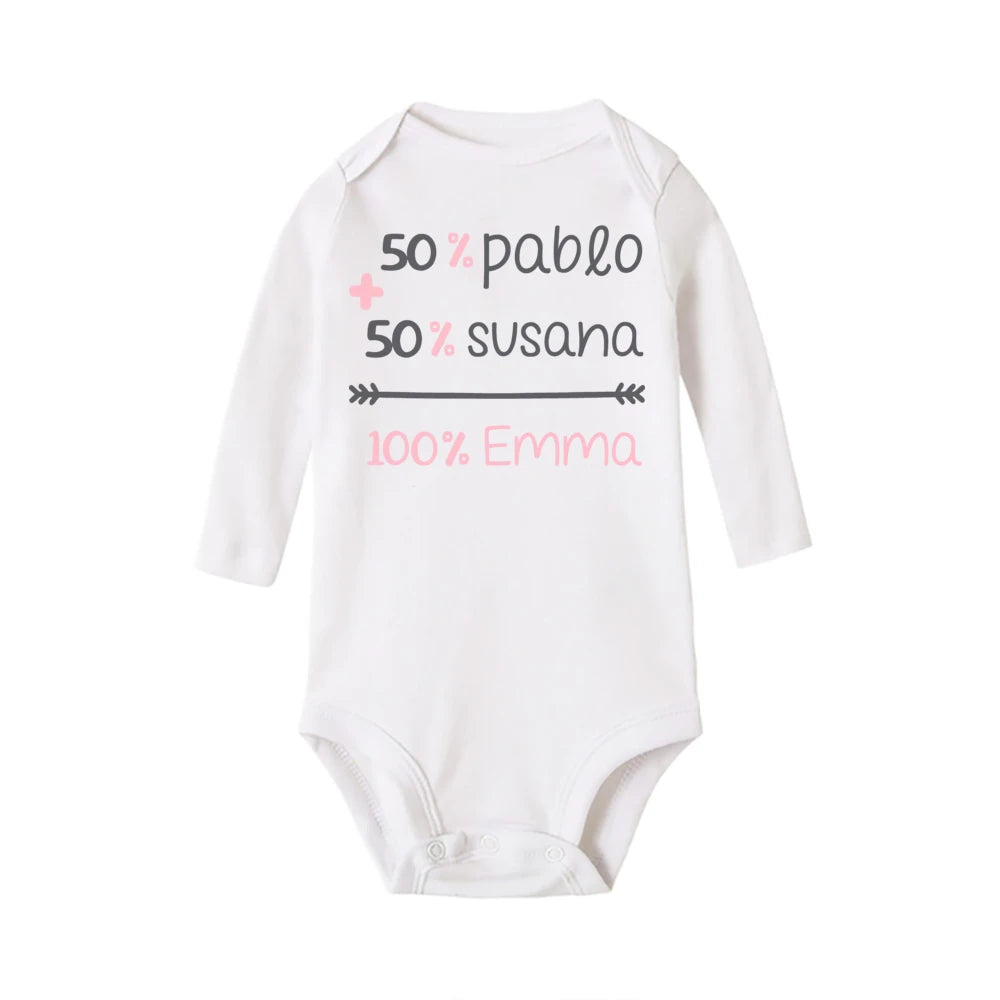 Personalized Casual Baby Romper Baby Name Funny Toddler Clothing