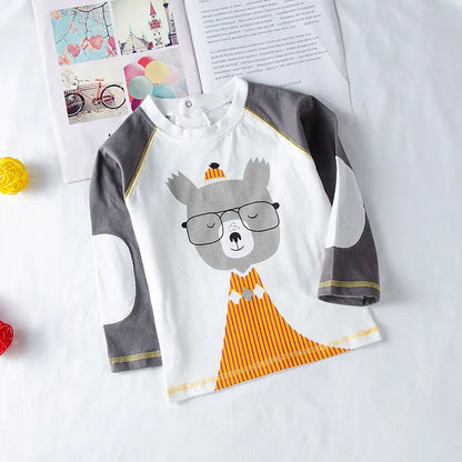 Kids Boys Plaid Coat T-Shirt Pants Set 3pcs