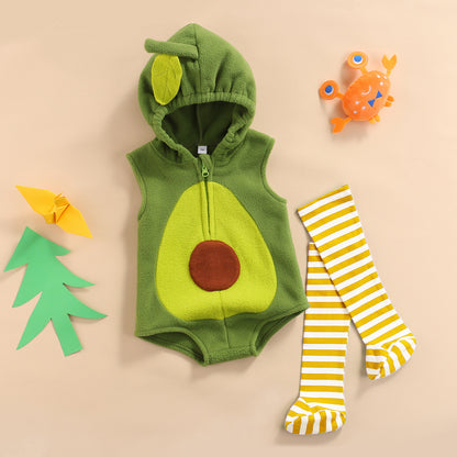 VISgogo Baby Halloween Avocado Outfit Set