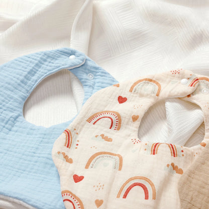 5pcs Cotton Baby Bandana Bibs Set