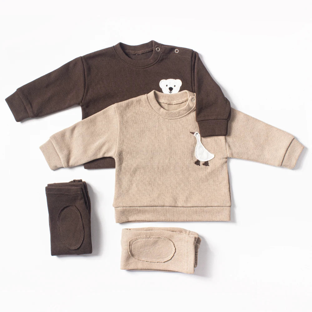 2Pcs Organic Cotton Baby Clothes Set