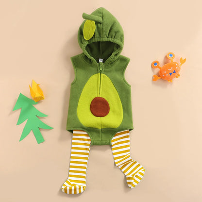 VISgogo Baby Halloween Avocado Outfit Set