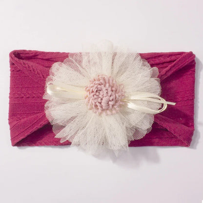 Baby Headband with Mesh Flowers Hair Accessory