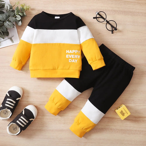2Pcs Baby Boy Autumn Outfit Set