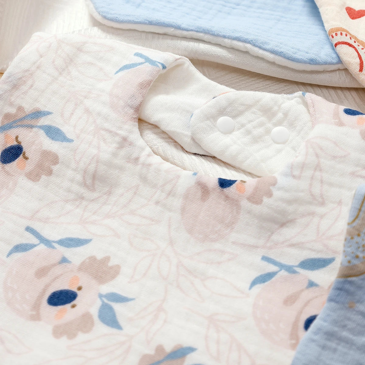 5pcs Cotton Baby Bandana Bibs Set