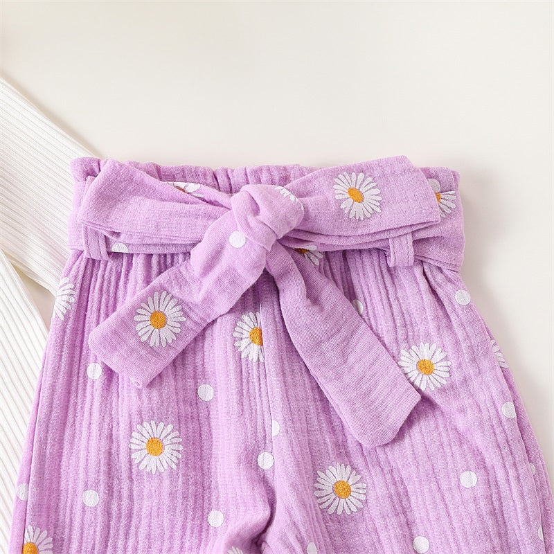 Baby Girl Romper & Pants Outfit 0-24M