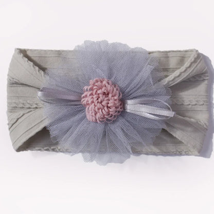 Baby Headband with Mesh Flowers Hair Accessory