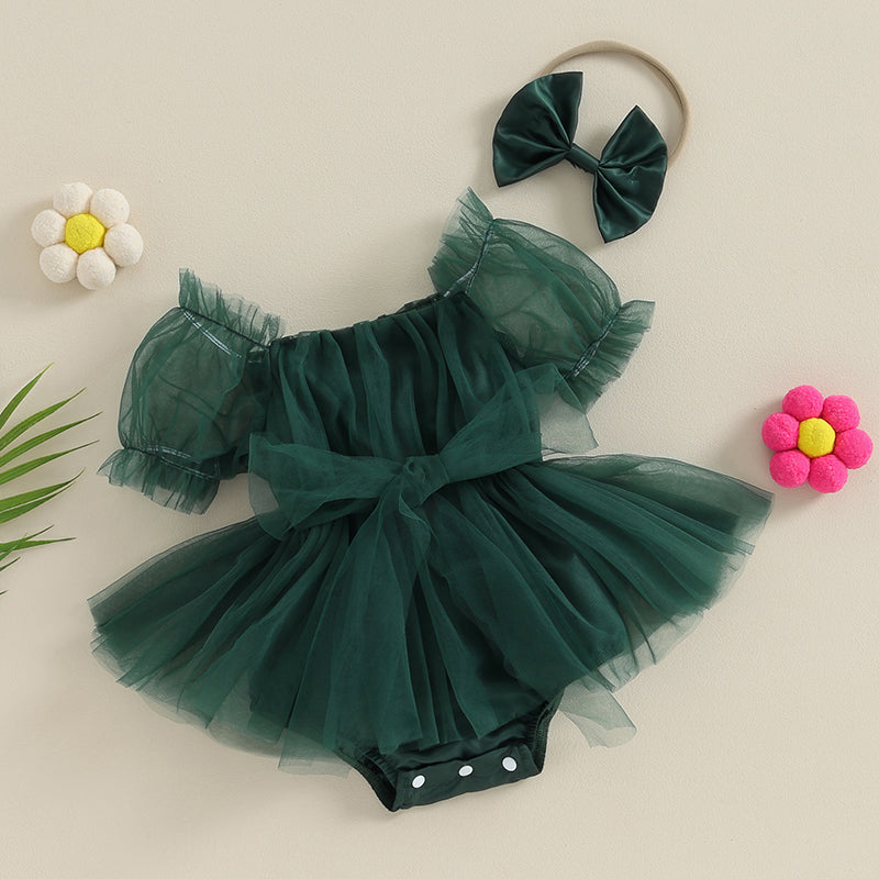 Baby Girl Tulle Romper & Headband Set