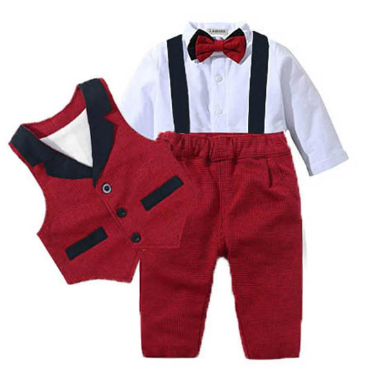 Baby Boy Romper & Vest Party Outfit 0-24M
