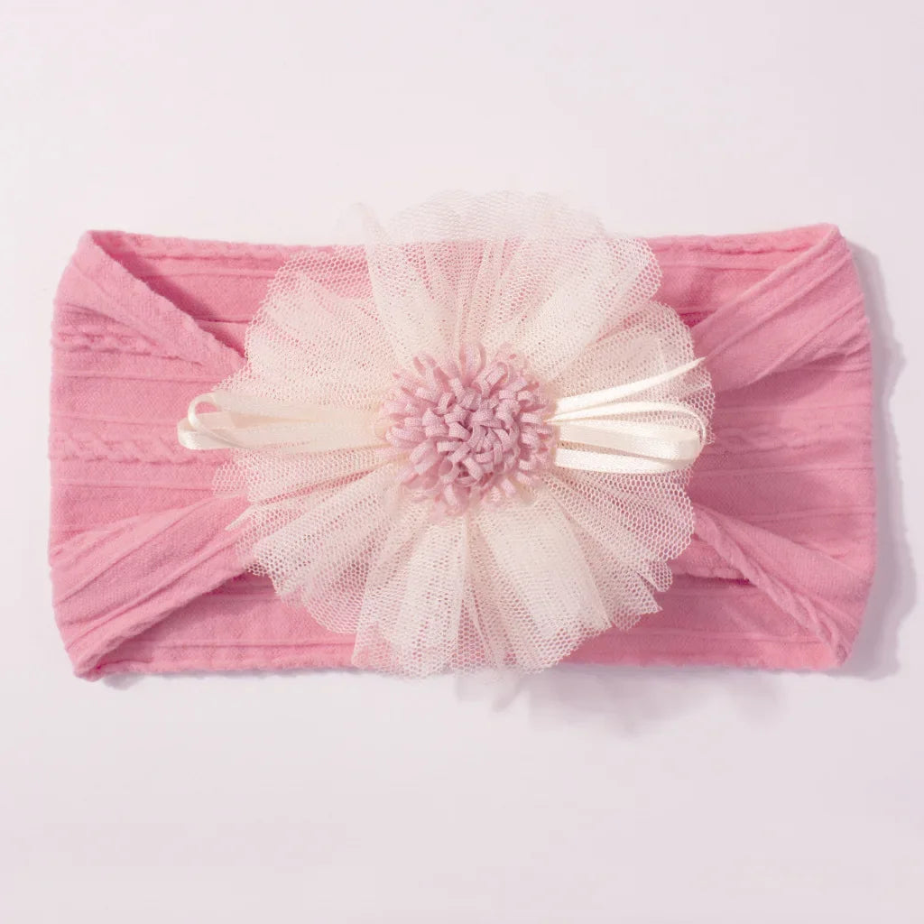 Baby Headband with Mesh Flowers Hair Accessory
