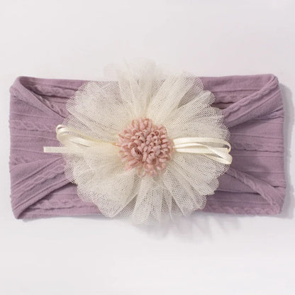 Baby Headband with Mesh Flowers Hair Accessory