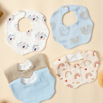5pcs Cotton Baby Bandana Bibs Set