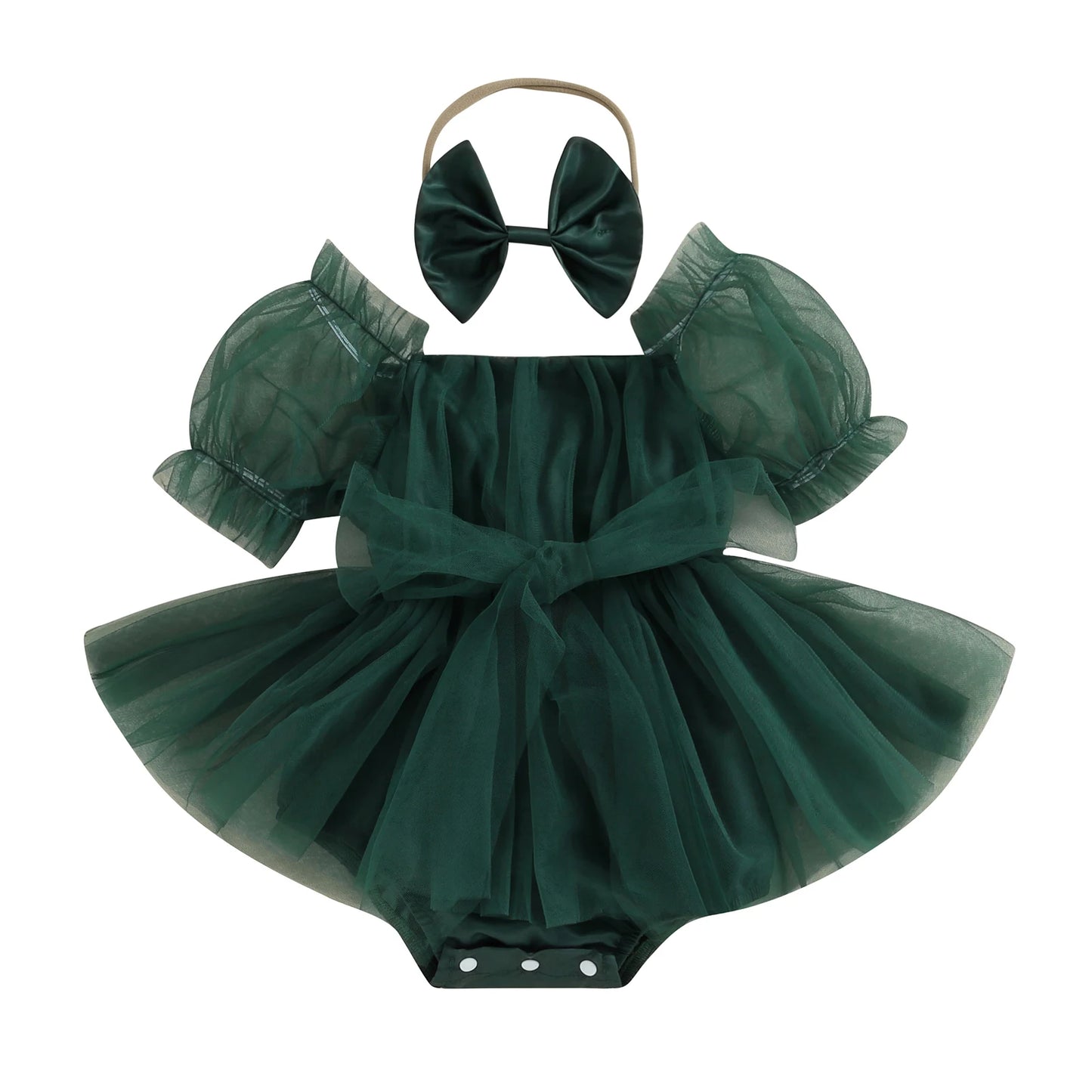 Baby Girl Tulle Romper & Headband Set