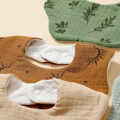 5pcs Cotton Baby Bandana Bibs Set