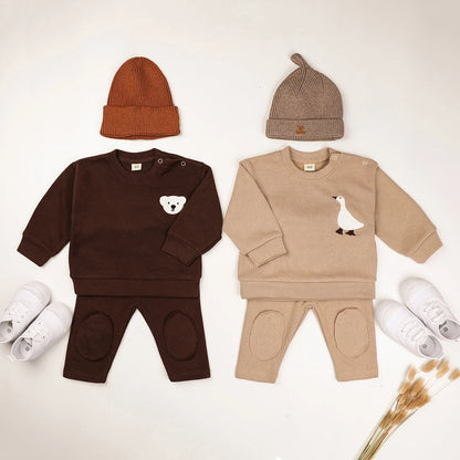 2Pcs Organic Cotton Baby Clothes Set