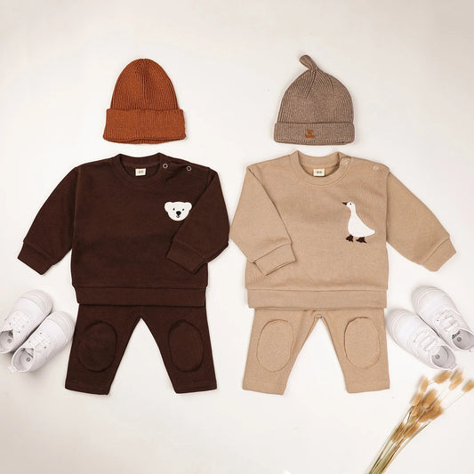 2Pcs Organic Cotton Baby Clothes Set