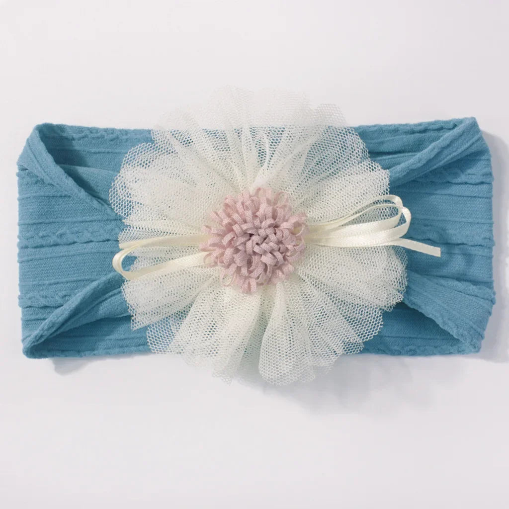 Baby Headband with Mesh Flowers Hair Accessory