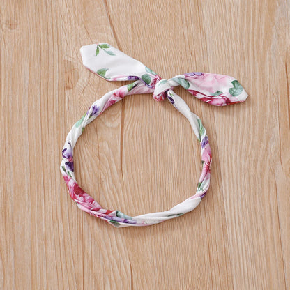 3Pcs Floral Hooded Baby Girl Outfit