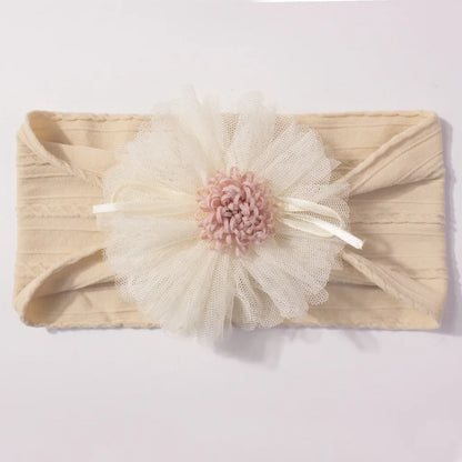 Baby Headband with Mesh Flowers Hair Accessory