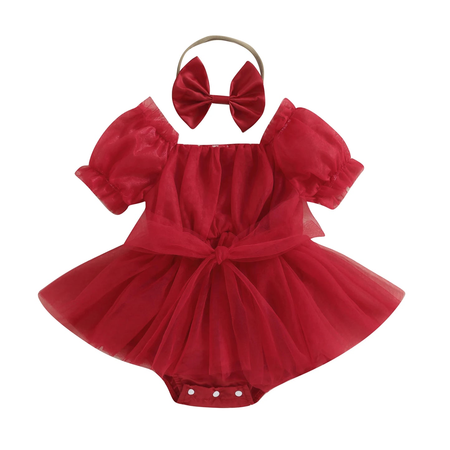 Baby Girl Tulle Romper & Headband Set