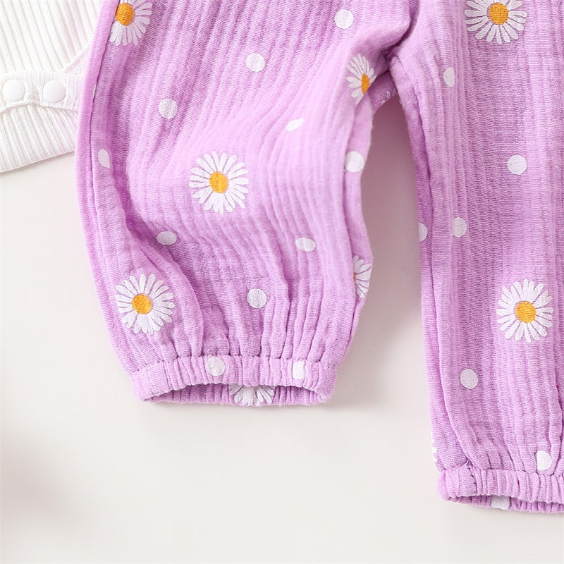 Baby Girl Romper & Pants Outfit 0-24M