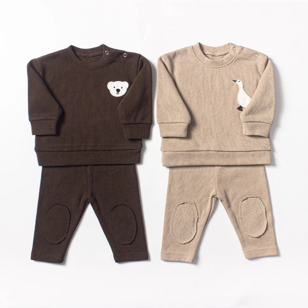 2Pcs Organic Cotton Baby Clothes Set