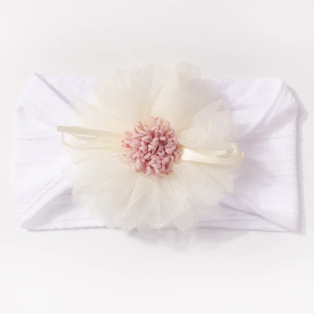 Baby Headband with Mesh Flowers Hair Accessory