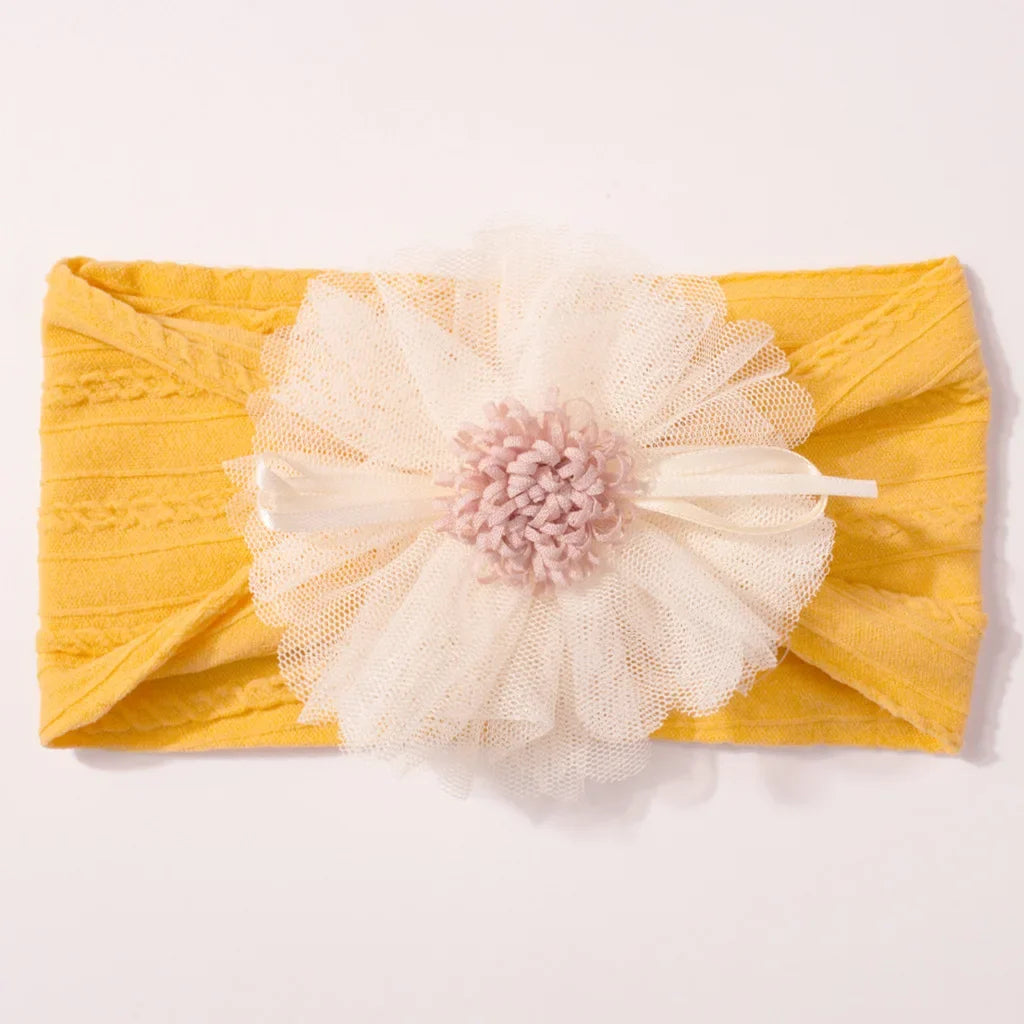 Baby Headband with Mesh Flowers Hair Accessory