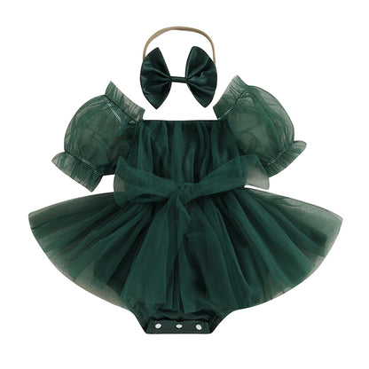 Baby Girl Tulle Romper & Headband Set