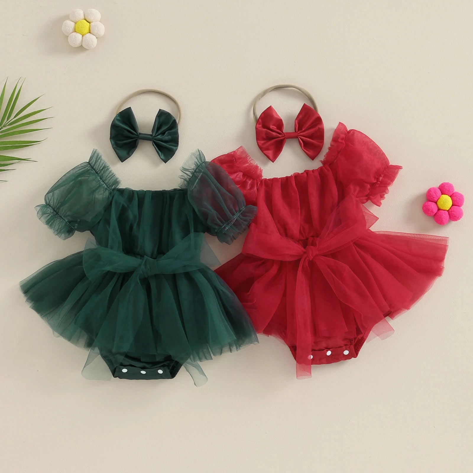 Baby Girl Tulle Romper & Headband Set