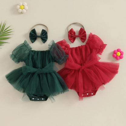 Baby Girl Tulle Romper & Headband Set