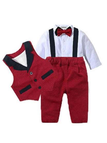 Baby Boy Romper Vest Party Outfit 0-24M Toddler Birthday Dress