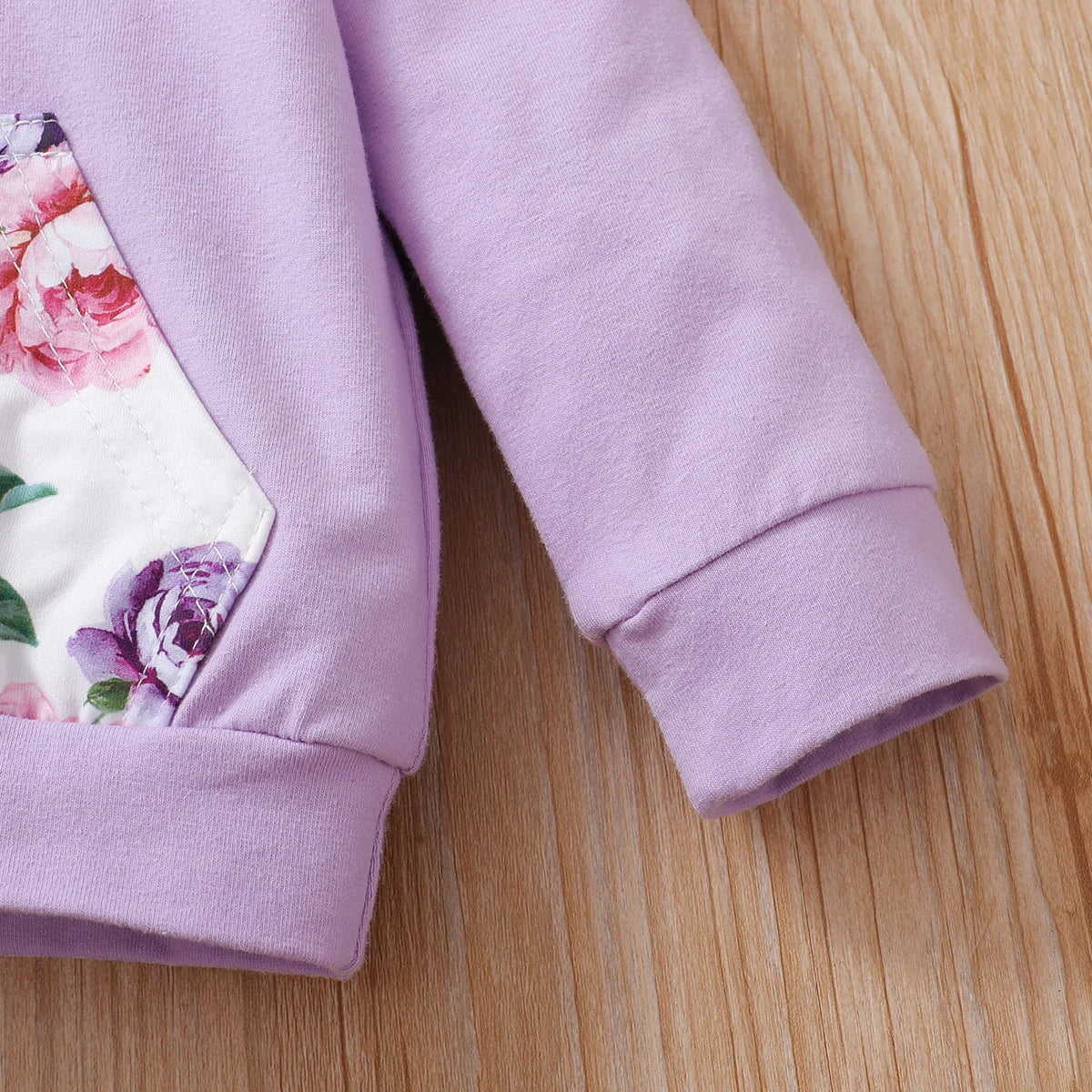 3Pcs Floral Hooded Baby Girl Outfit