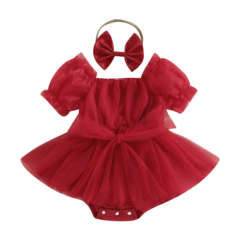 Baby Girl Tulle Romper & Headband Set