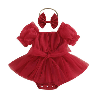 Baby Girl Tulle Romper & Headband Set